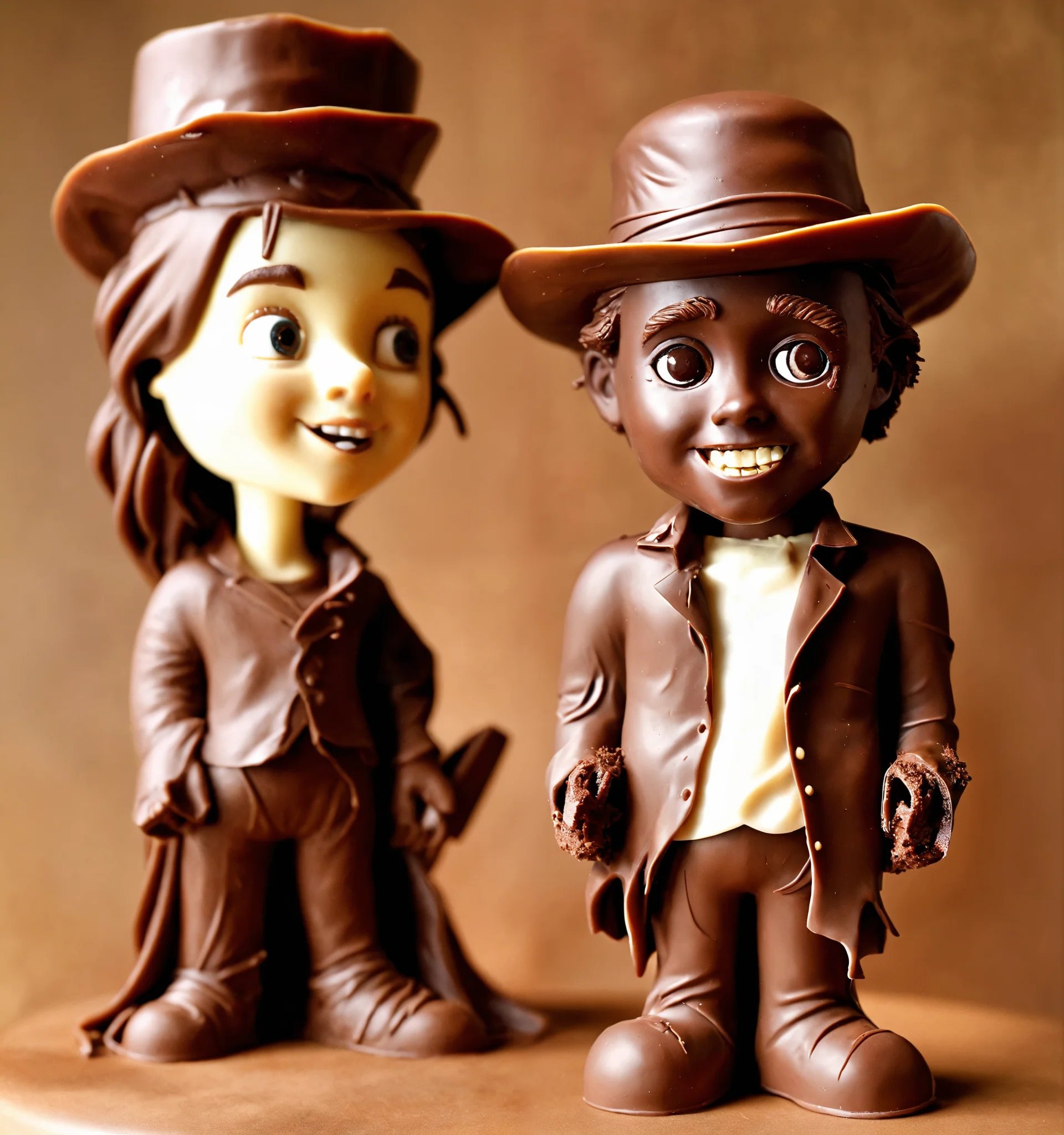 Create a chocolate creation in brown and white sha.jpg