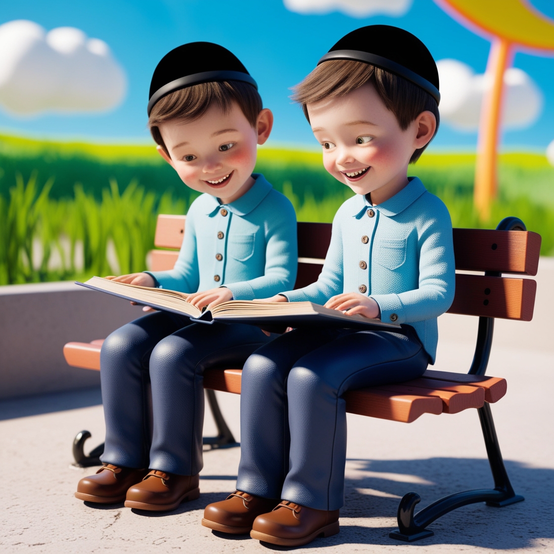 Default_3D_digital_illustration_of_2_young_children_sitting_ou_1.jpg