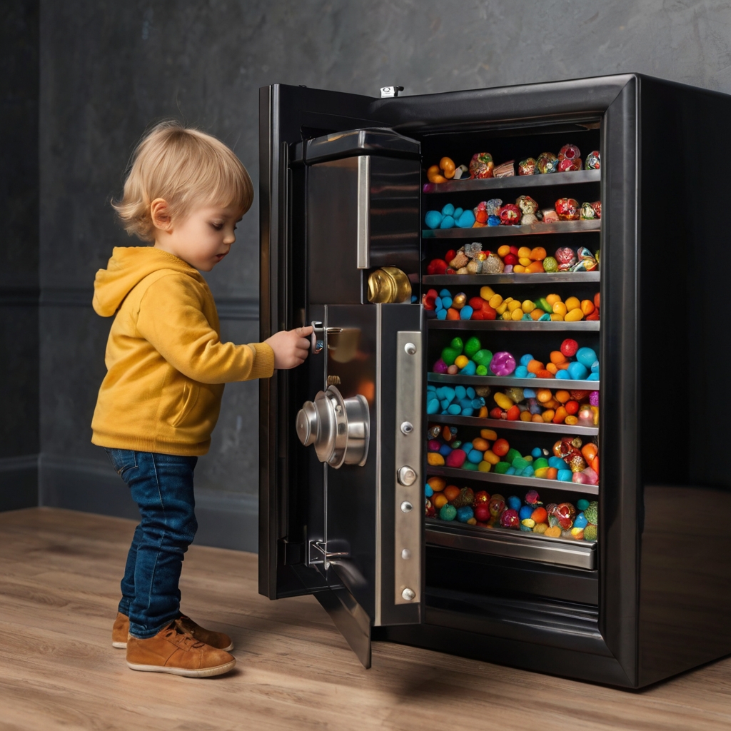 Default_A_child_with_a_key_opens_a_safe_full_of_sweets_and_can_2.jpg