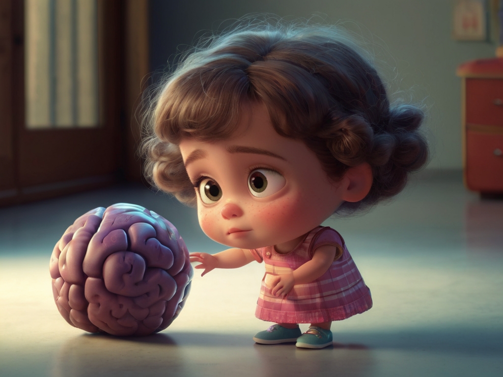 Default_A_little_twoyearold_girl_holding_a_brain_Pixar_style_0.jpg