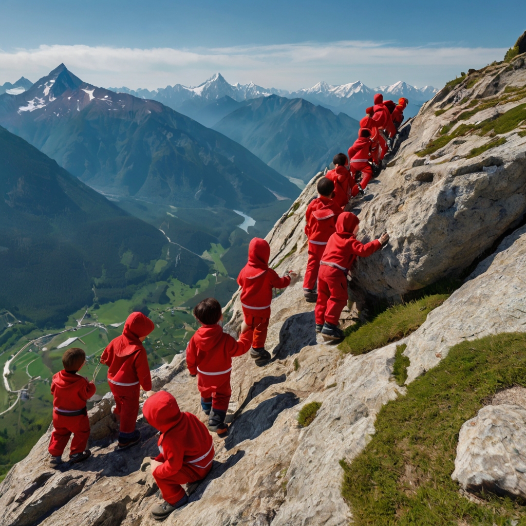 Default_A_mountain_on_which_a_lot_of_children_are_climbing_wit_1.jpg