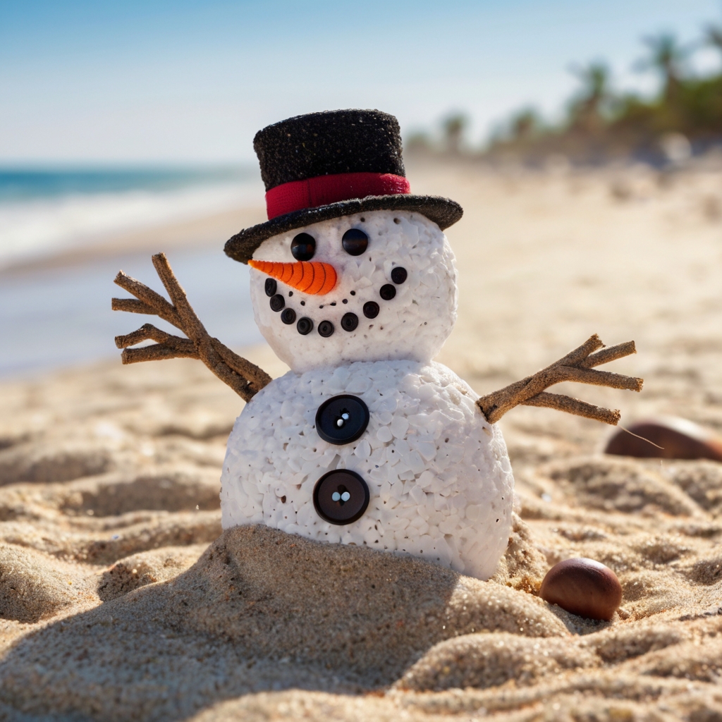 Default_A_snowman_on_the_beach_from_lost_materials_made_of_but_1.jpg