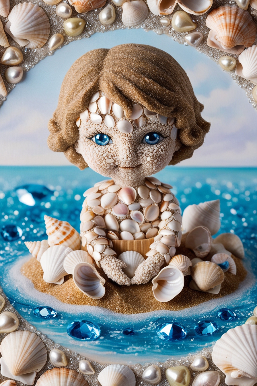 Default_A_sweet_child_made_of_seashells_and_sand_lives_in_a_be_3.jpg