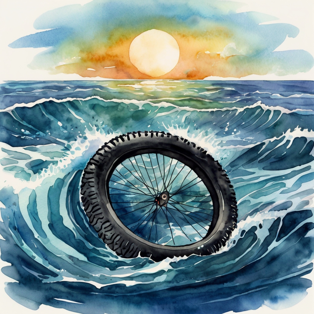 Default_A_tire_of_a_bicycle_floats_on_the_surface_of_the_sea_w_2.jpg