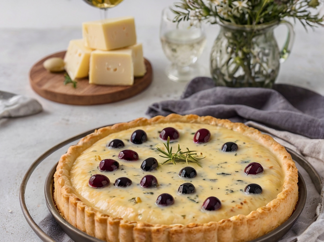 Default_Cheese_pie_with_olives_in_a_beautiful_tray_arranged_on_1.jpg