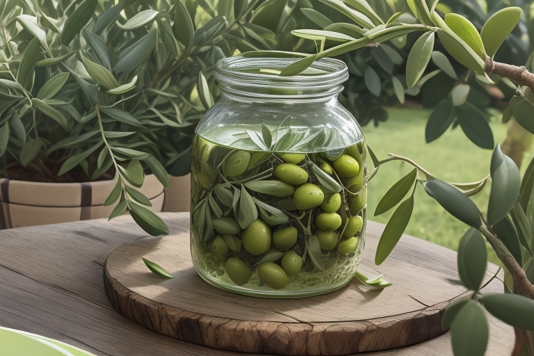 Default_Green_olives_Jar_of_greenish_oil_Green_leaves_on_an_ol_3.jpg