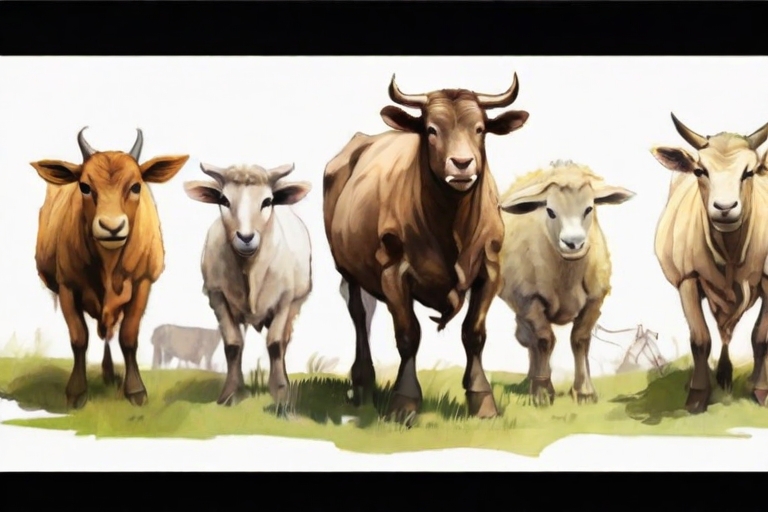 Default_Please_draw_the_following_animals_a_cow_a_bull_a_calf_2.jpg