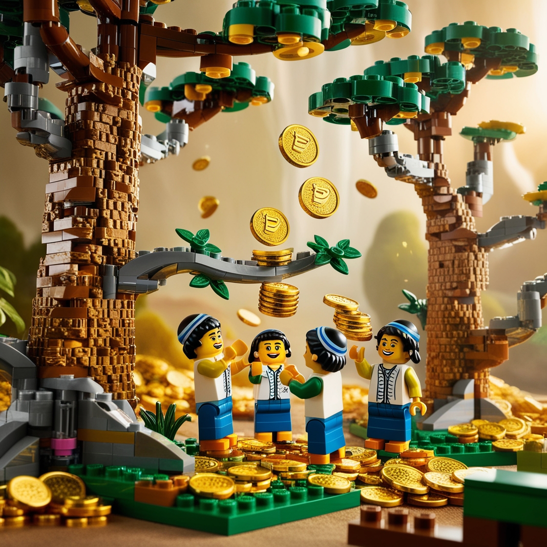 Default_Vibrant_Lego_sculptures_of_trees_intricately_built_wit_0.jpg