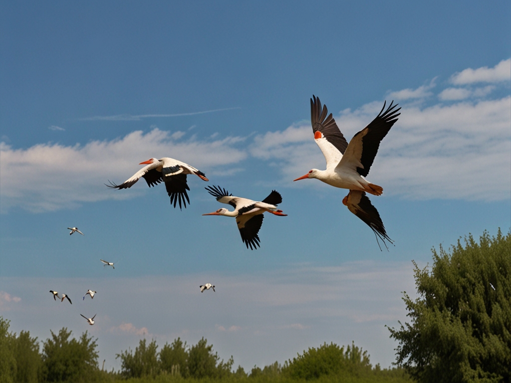 Default_White_storks_fly_in_the_sky_over_a_river_0.jpg