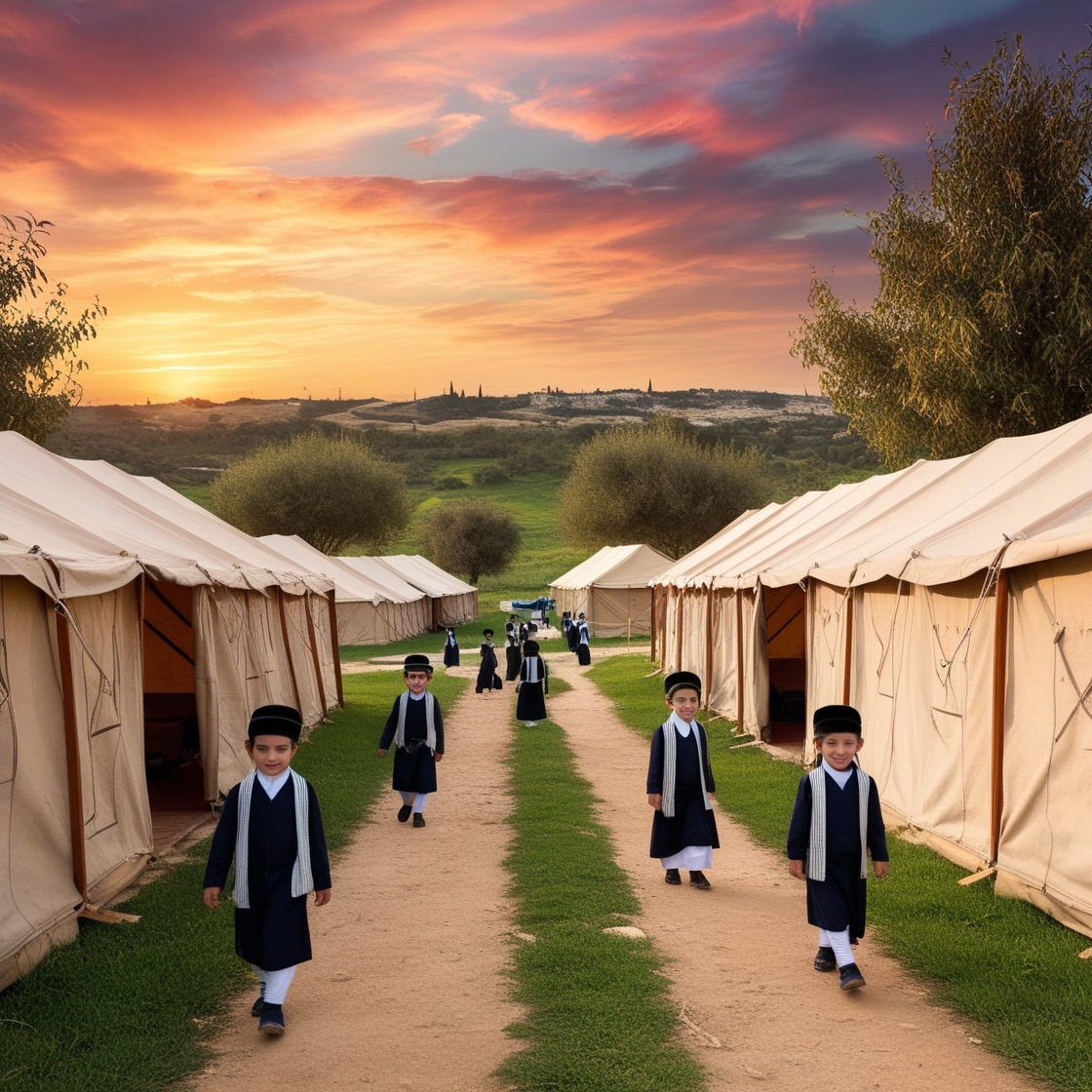 Leonardo_Phoenix_Two_rows_of_canvas_tents_each_tent_open_to_sp_0.jpg