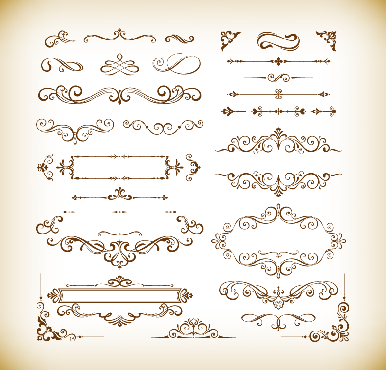 Vector Set of Decorative Floral Elements for Design.jpg