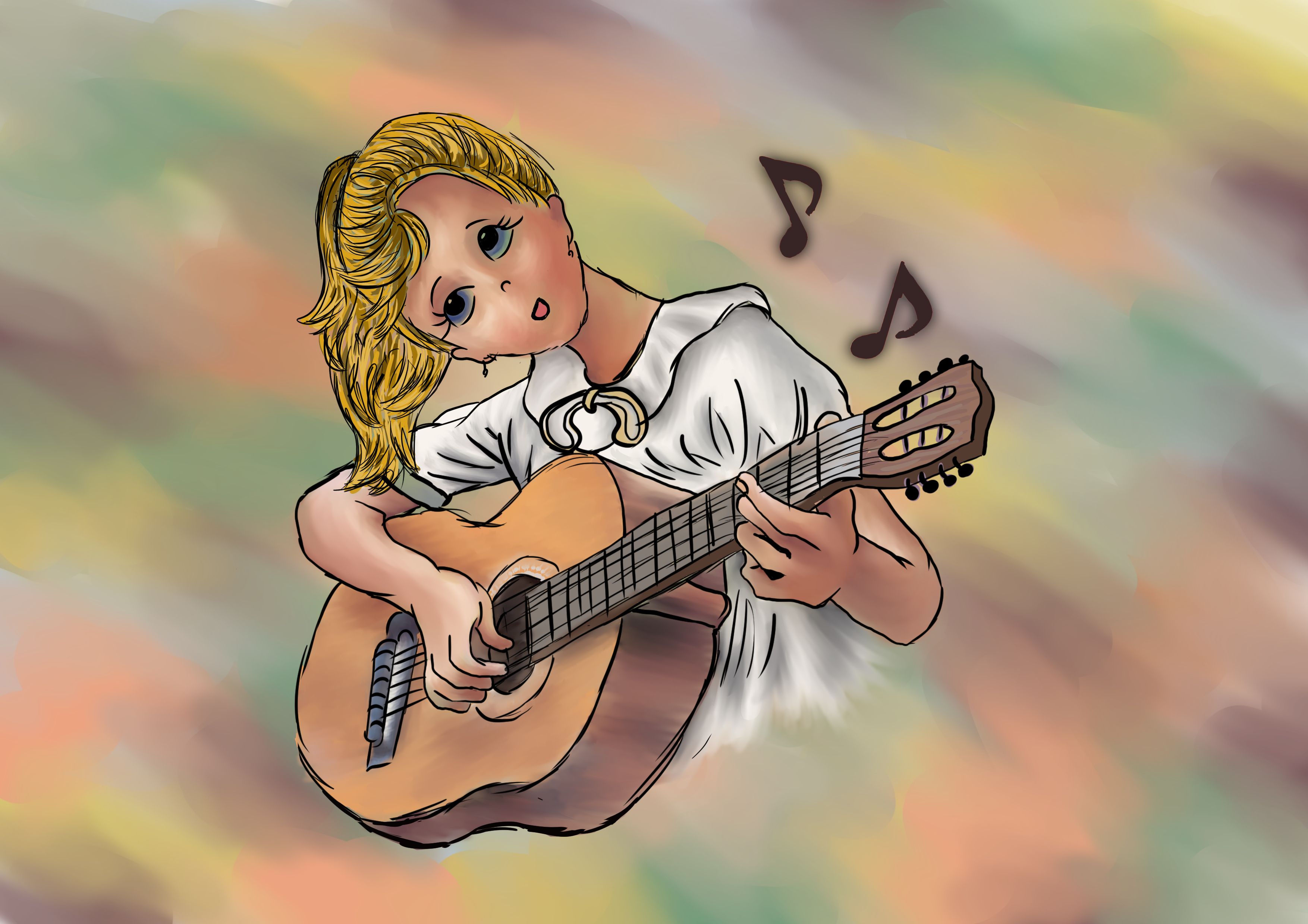 ילדה עם גיטרה