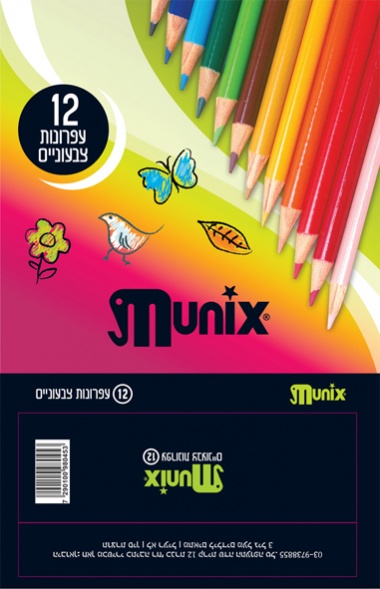 קופסת עפרונות צבעוניים munix