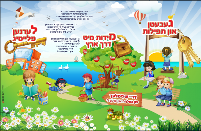 קישוט קיר לכתה ג' - ג' מפתחות להצלחה! 
(אופציה באידיש)