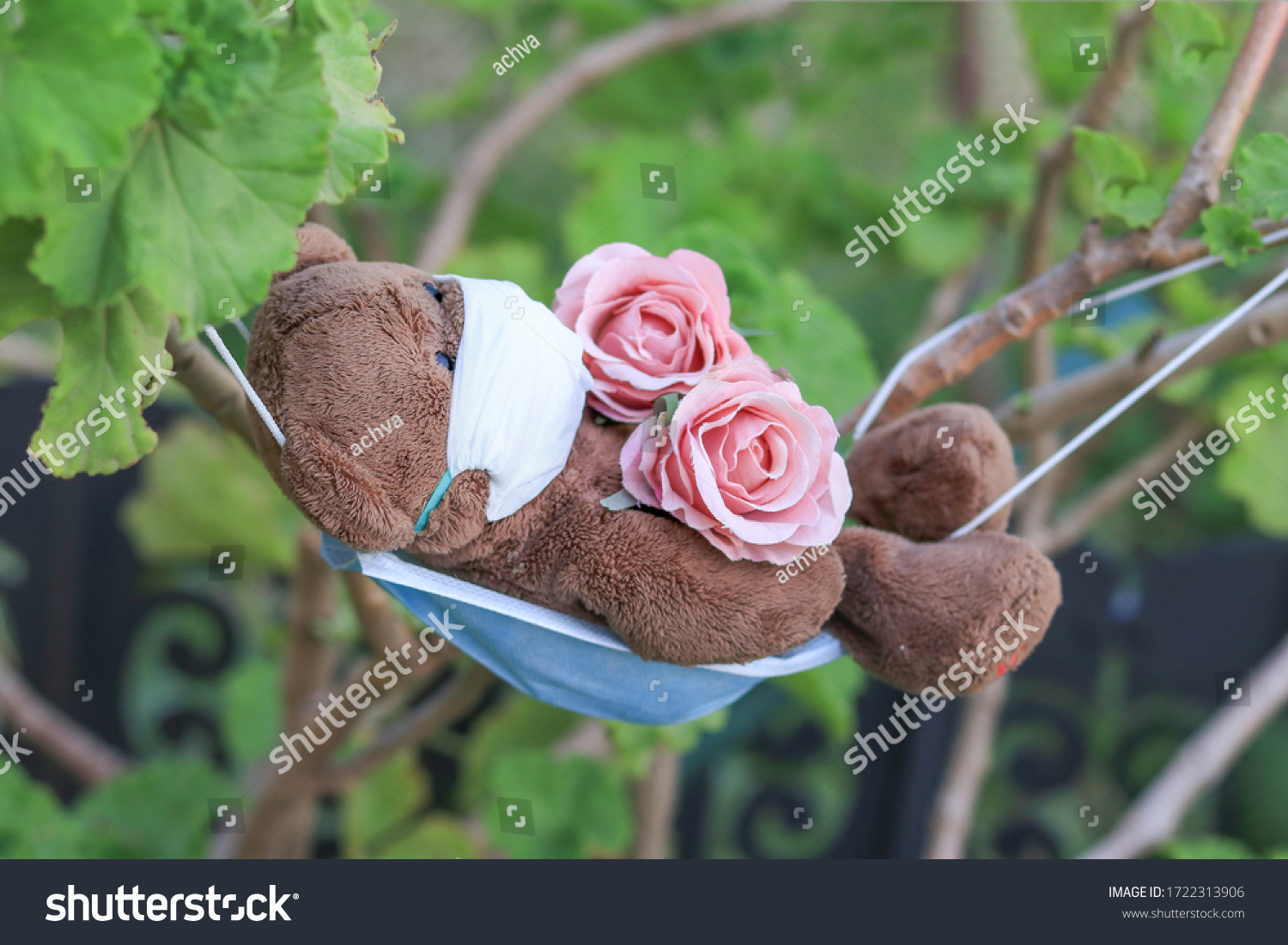 stock-photo-a-bear-dangling-in-nature-on-a-mask-1722313906.jpg