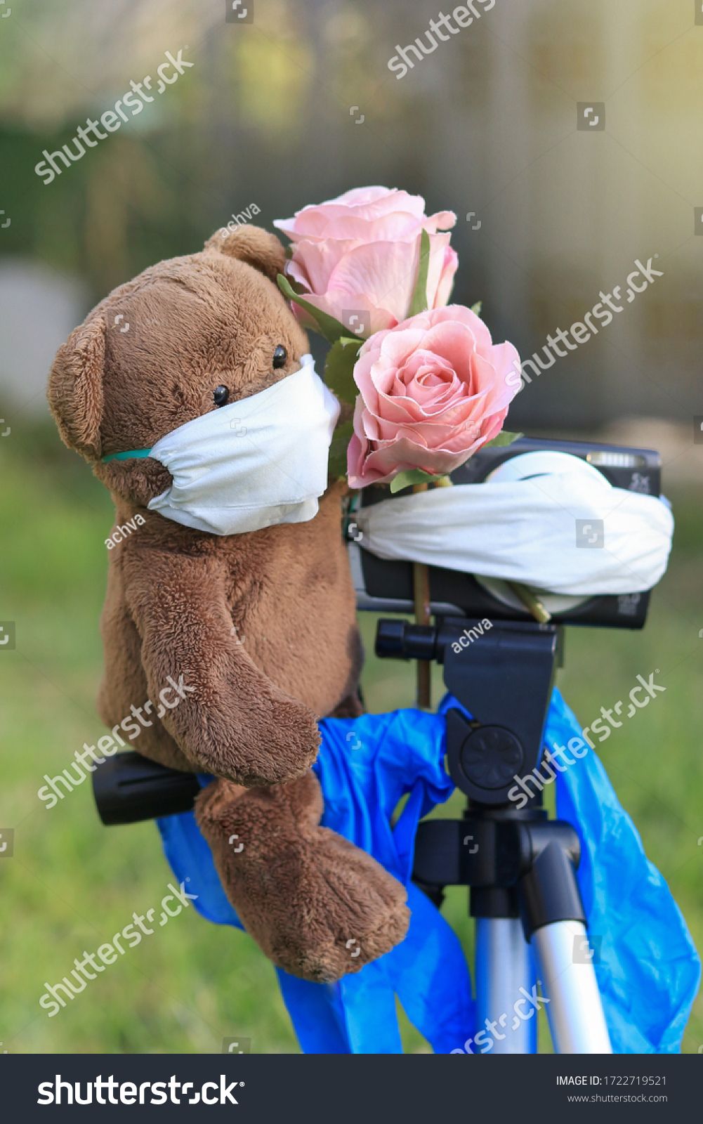 stock-photo-a-bear-doll-with-a-mask-and-a-sitter-on-camera-holds-flowers-1722719521.jpg