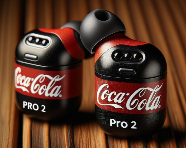 Coca-Cola Themed Wireless Earbuds with Red Accents