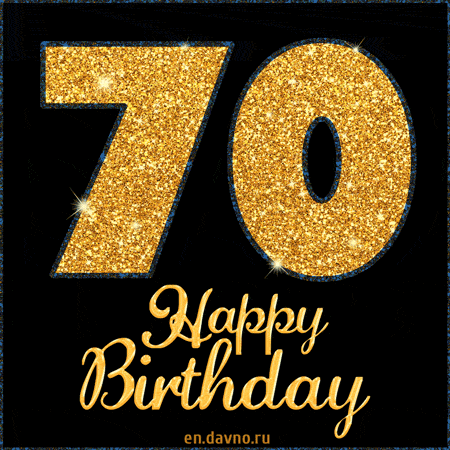 Happy 70th Birthday GIF — Download on Funimada.com