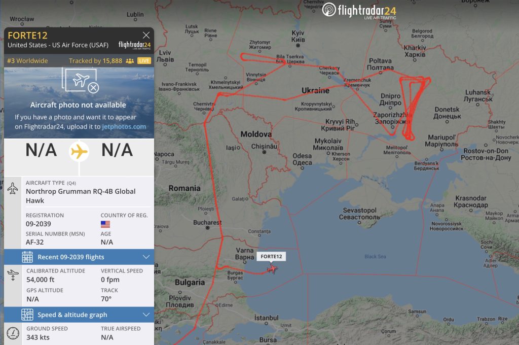 RQ-4 flight path